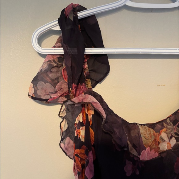 Kachel Anthropologie Lulu Flutter Sleeve Floral Maxi Slip Dress 6 Small Boho - Picture 5 of 9